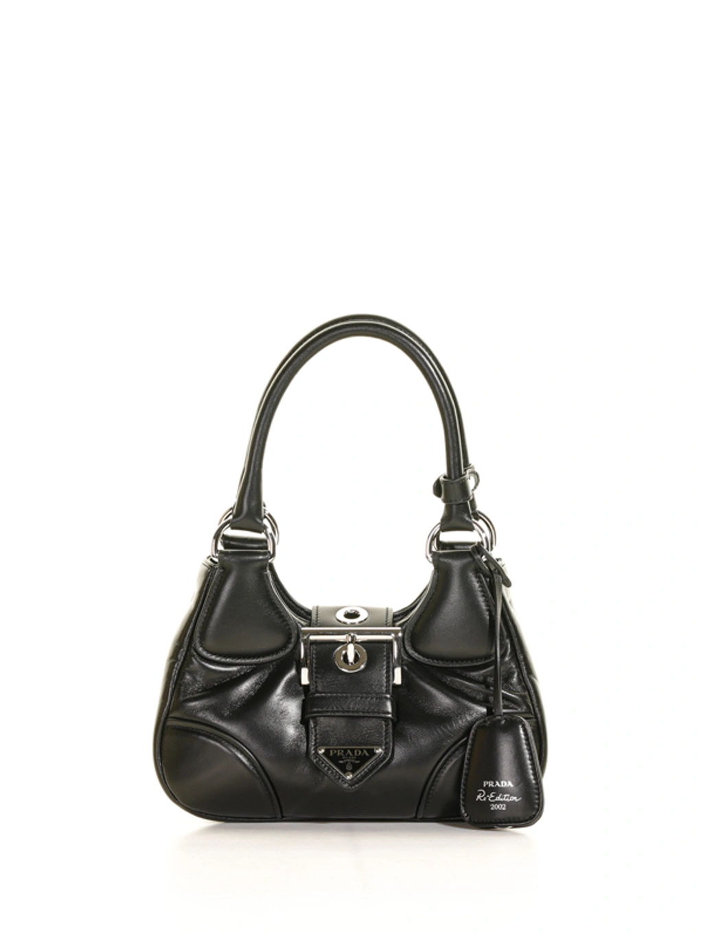 Prada Moon Bag Nappa Leather Black アーカイブ Prada Moon Bag In Padded Nappa Leather In Nero | ModeSens