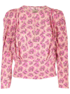 Isabel Marant 'zarga' Blouse In Fuchsia Silk Blend In Rose
