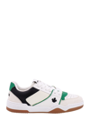 Dsquared2 Leather Spiker Low Top Sneakers With Embroidered Details In White
