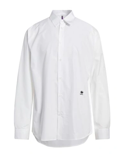 Oamc Man Shirt White Size Xl Cotton, Silk
