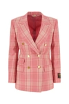 GUCCI GUCCI WOMAN EMBROIDERED WOOL BLEND BLAZER