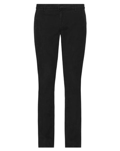 Dondup Man Pants Black Size 28 Cotton, Elastane In Black