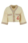 Gucci Cotton Linen Gauze Shirt In Brown