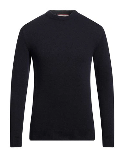 Wool & Co Man Sweater Midnight Blue Size S Wool, Polyamide In Blue