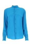 GUCCI GUCCI WOMAN TURQUOISE CREPE SHIRT