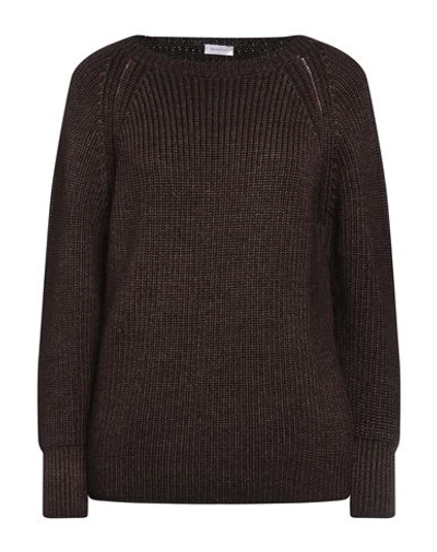 Rossopuro Woman Sweater Dark Brown Size Xs Wool
