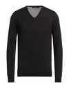 Jeordie's Man Sweater Dark Brown Size M Virgin Wool