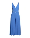 Frankie Morello Woman Overalls Bright Blue Size 10 Polyester
