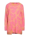Stella Mccartney Woman Sweater Fuchsia Size 0-2 Wool, Polyamide, Alpaca Wool, Cotton In Pink