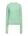 Rick Owens Woman Sweater Light Green Size M Mohair Wool, Alpaca Wool, Polyamide