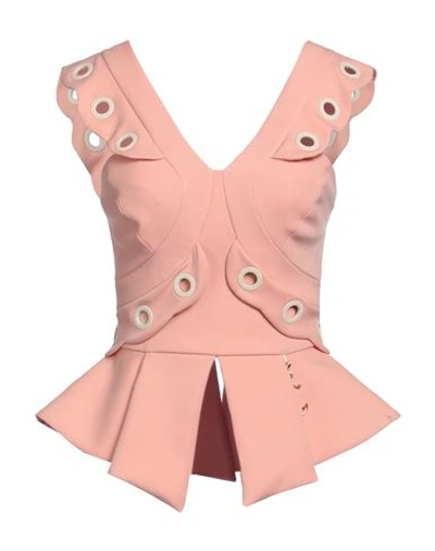 Elisabetta Franchi Woman Top Pink Size 10 Polyester, Viscose, Elastane