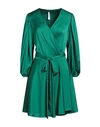 Imperial Woman Short Dress Green Size L Polyester, Elastane