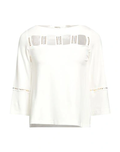 Ean 13 Woman T-shirt White Size 0 Viscose, Elastane