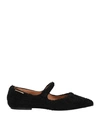 Passion Blanche Woman Ballet Flats Black Size 6 Textile Fibers