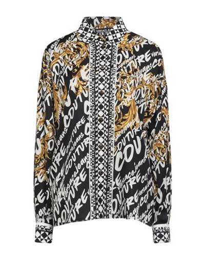 Versace Jeans Couture Woman Shirt Black Size 4 Viscose