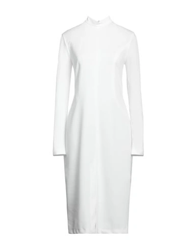 Aniye By Woman Midi Dress White Size 10 Polyester, Elastane