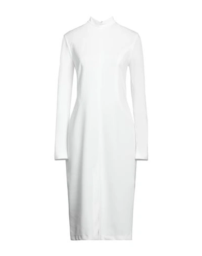 Aniye By Woman Midi Dress White Size 10 Polyester, Elastane In White