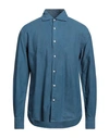 Deperlu Man Shirt Slate Blue Size Xl Cotton