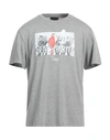 Throwback . Man T-shirt Light Grey Size S Cotton In Grey