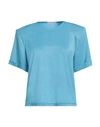 Maria Vittoria Paolillo Mvp Woman T-shirt Azure Size 6 Acetate, Elastane In Blue