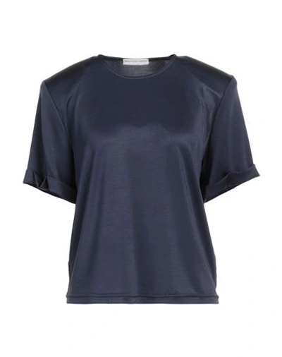 Maria Vittoria Paolillo Mvp Woman T-shirt Midnight Blue Size 8 Acetate, Elastane