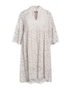 Shirtaporter Woman Mini Dress Cream Size 8 Cotton, Viscose, Polyamide In White