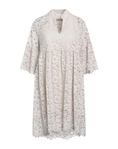 Shirtaporter Woman Mini Dress Cream Size 10 Cotton, Viscose, Polyamide In White