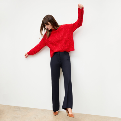 M.m.lafleur The Kiki Sweater - Cable Knit In Strawberry