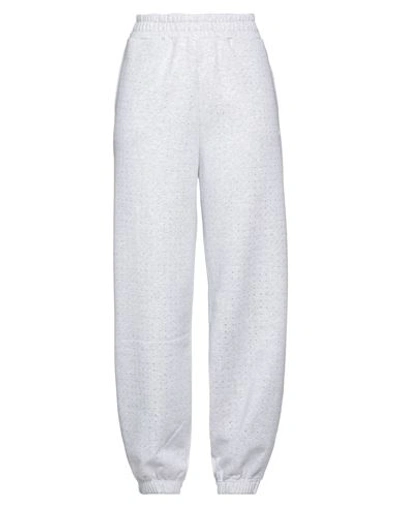 Msgm Woman Pants Light Grey Size L Cotton