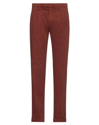 Briglia 1949 Man Pants Rust Size 32 Cotton, Elastane In Red