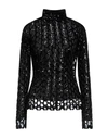 Msgm Woman Top Black Size 2 Polyamide, Elastane