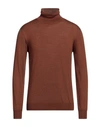 Altea Man Turtleneck Brown Size M Virgin Wool