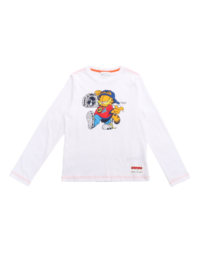 Little Marc Jacobs Kids' Garfield T-shirt In White