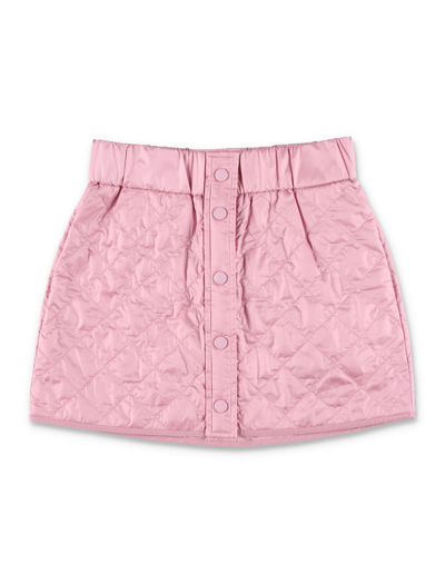 Moncler Kids' Quilted Skirt In Medium Pink