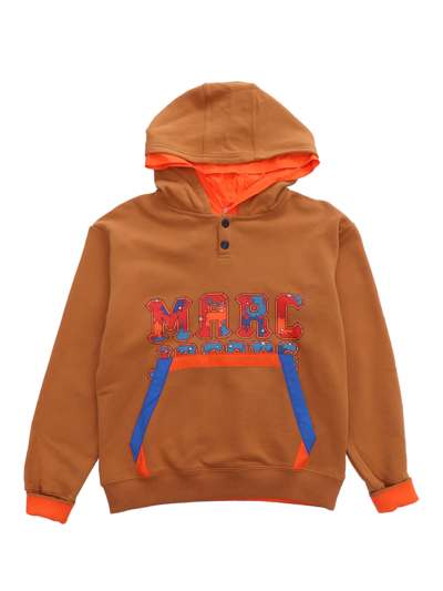 Little Marc Jacobs Kids' Logo Hoodie In Orange