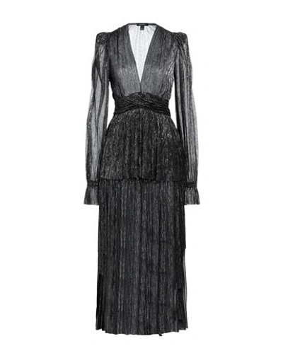 Sabina Musayev Sabina Musáyev Woman Midi Dress Black Size S Polyester, Metallic Fiber