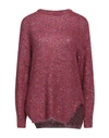 Kaos Woman Sweater Mauve Size S Metallic Polyester, Polyamide, Mohair Wool, Alpaca Wool In Purple