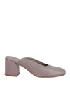 Ixos Woman Mules & Clogs Grey Size 8 Soft Leather In Grey
