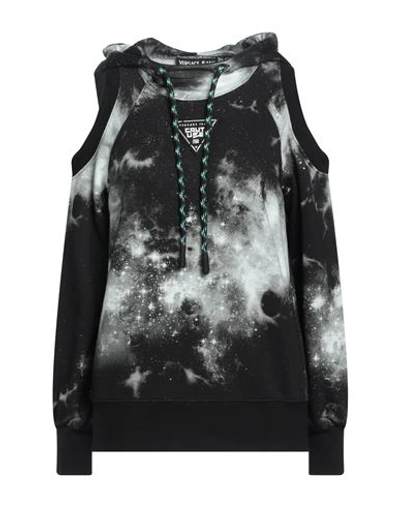 Versace Jeans Couture Woman Sweatshirt Black Size S Cotton, Elastane