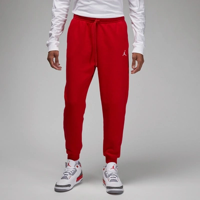 Jordan Mens  Essentials Fleece Pants In Gym Red/white