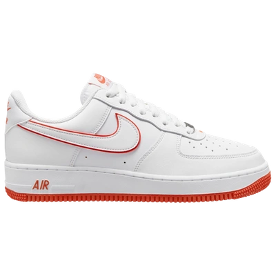 Nike Mens  Air Force 1 Low '07 In White/picante Red