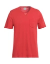 Drumohr Man T-shirt Red Size L Cotton