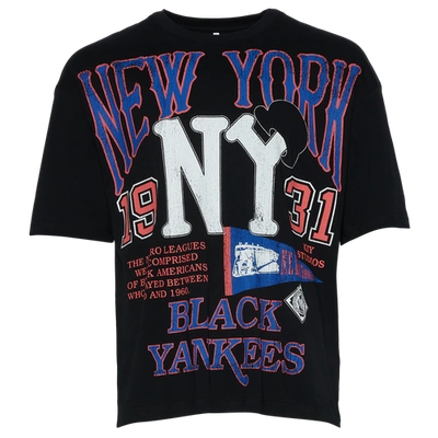 By Kiy Mens  Black Yankees Nlbm T-shirt In Multi/multi