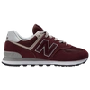 New Balance Burgundy 574 Core Sneakers In Black/maroon/white