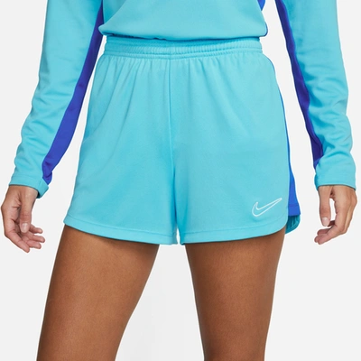 Nike Women's Dri-fit Academy 23 Soccer Shorts In Baltic Blue/hyper Royal/white