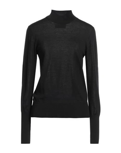 Erika Cavallini Woman Turtleneck Black Size Xl Virgin Wool In Black