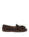 Tod's Woman Loafers Dark Brown Size 5 Soft Leather