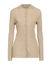 Alberta Ferretti Woman Cardigan Beige Size 4 Viscose, Polyamide