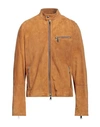 Vintage De Luxe Man Jacket Camel Size 44 Goat Skin In Beige