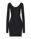 Rick Owens Lilies Woman Mini Dress Black Size 6 Viscose, Elastane In Black
